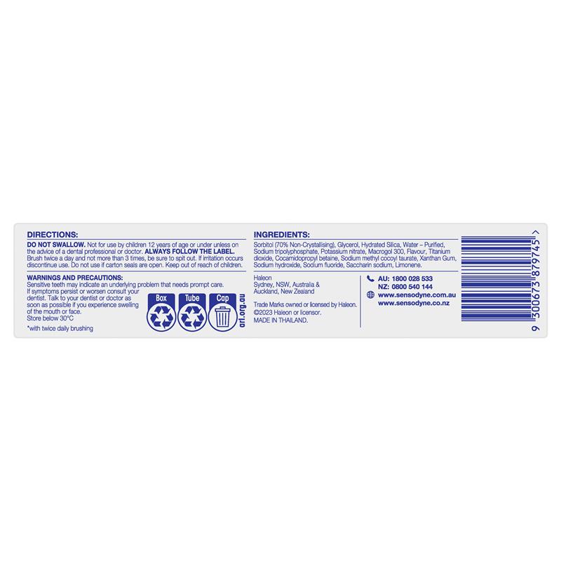 Sensodyne Toothpaste Complete Care + Smart Clean Cool Mint 100g - GimmeNow