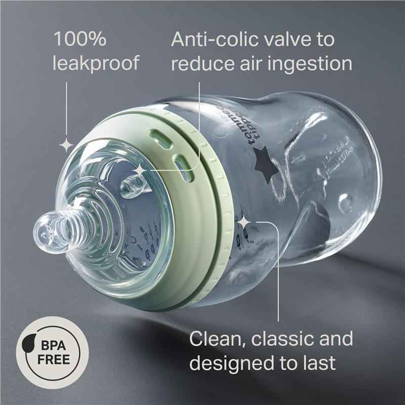 Tommee Tippee Natural Start 250ml Glass Bottle Slow Teat