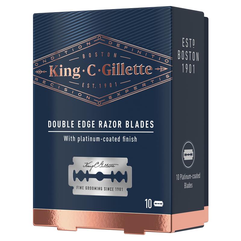 King C Gillette Double Edge Safety Razor Blades 10 Pack