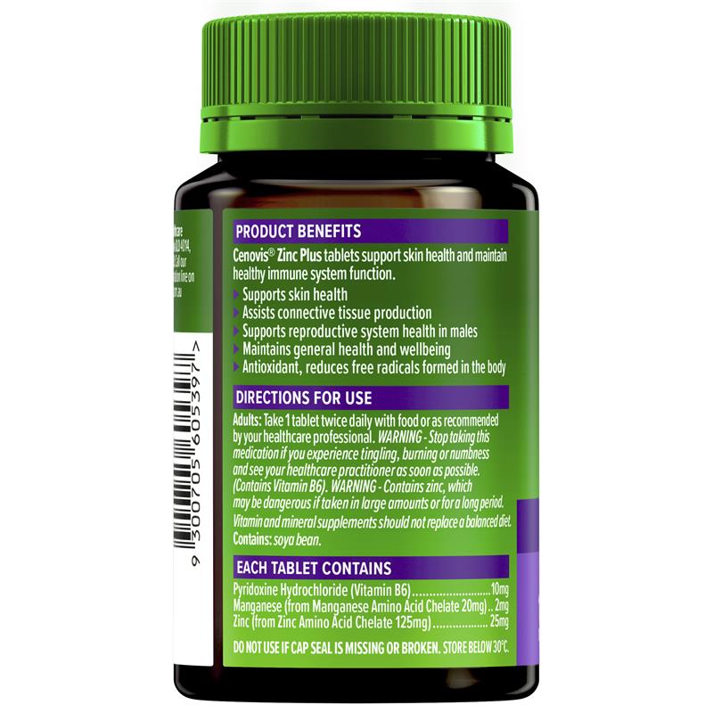Cenovis Zinc Plus 25mg 150 Tablets