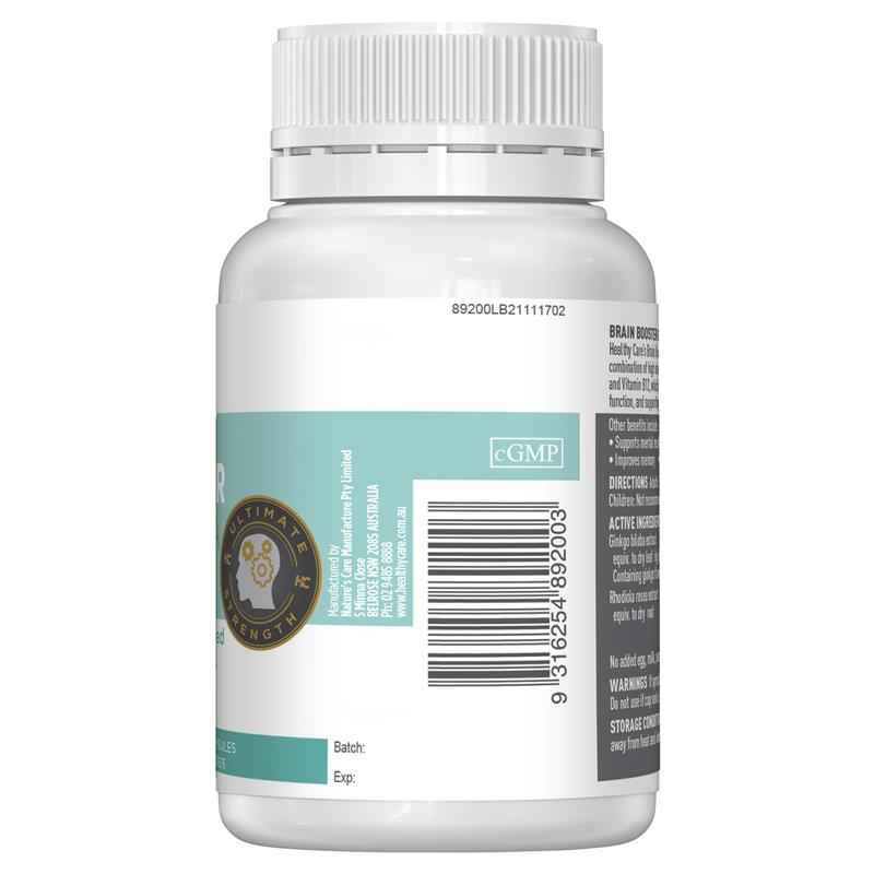 Healthy Care Brain Booster Ginkgo Biloba 6000mg 60 Capsules