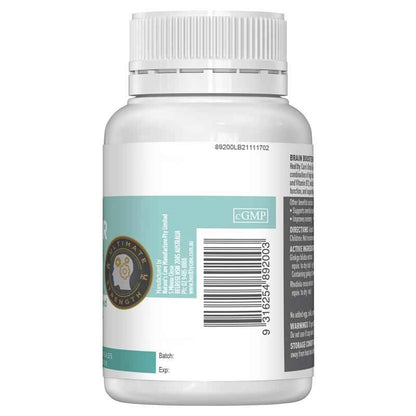 Healthy Care Brain Booster Ginkgo Biloba 6000mg 60 Capsules