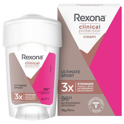 Rexona Women Clinical Protection Antiperspirant Cream Stick Ultimate Sport 45ml