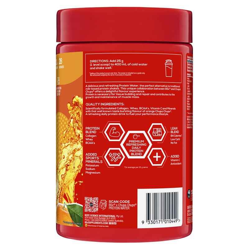 BSc x Chupa Chups Protein Water Orange 700g