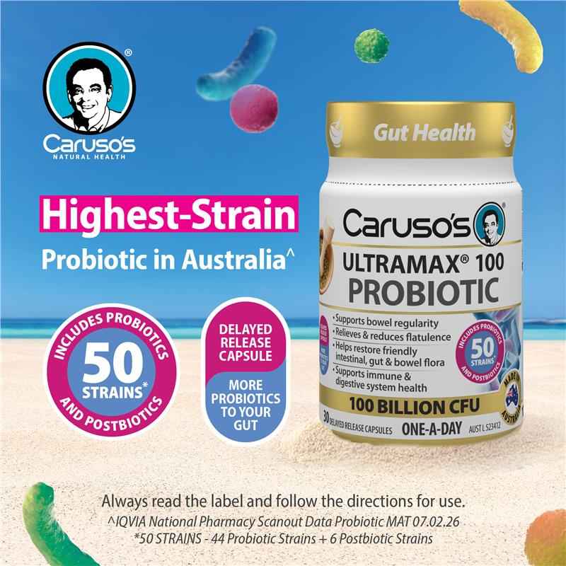 Carusos Ultramax 100 Probiotic 30 Capsules