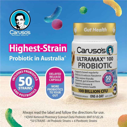 Carusos Ultramax 100 Probiotic 30 Capsules