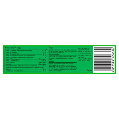 Berocca Energy Orange 60 Effervescent Tablets Exclusive Size