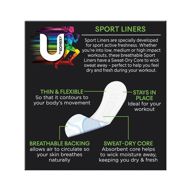 U by Kotex Liners Sport 30 Pack