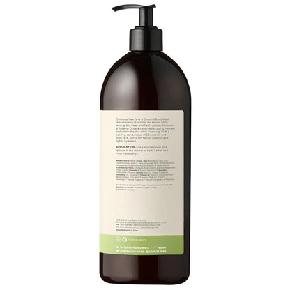 Sukin Botanical Body Wash Lime & Coconut 1 Litre Pump