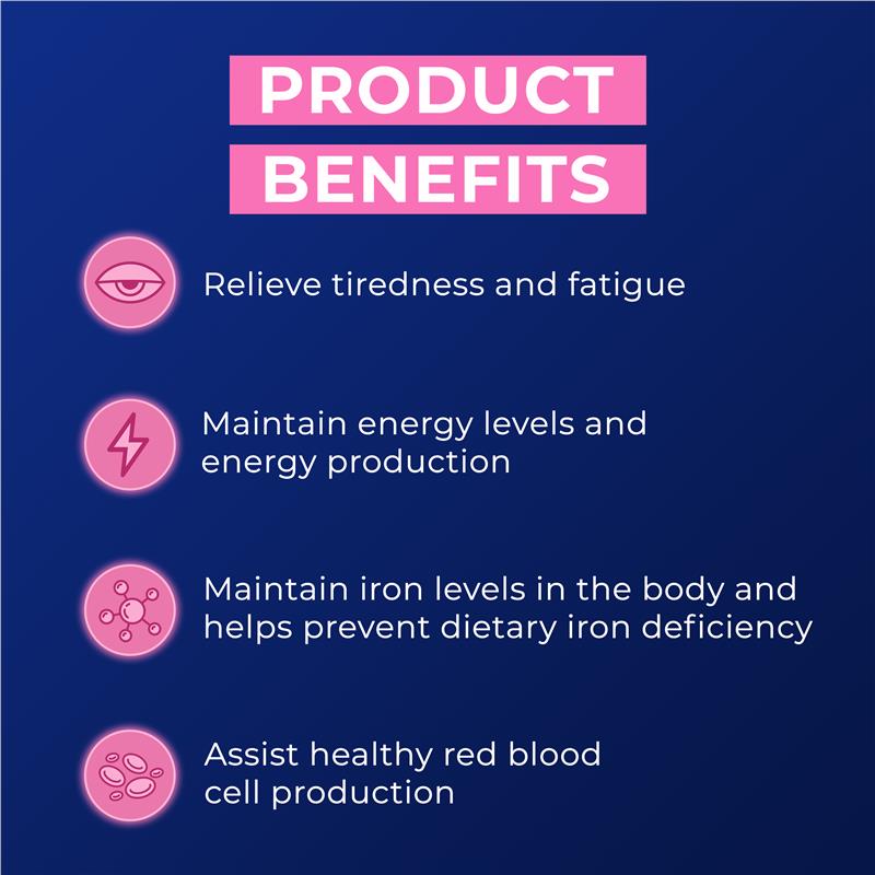 Ostelin Iron & B+ Energy 30 Tablets