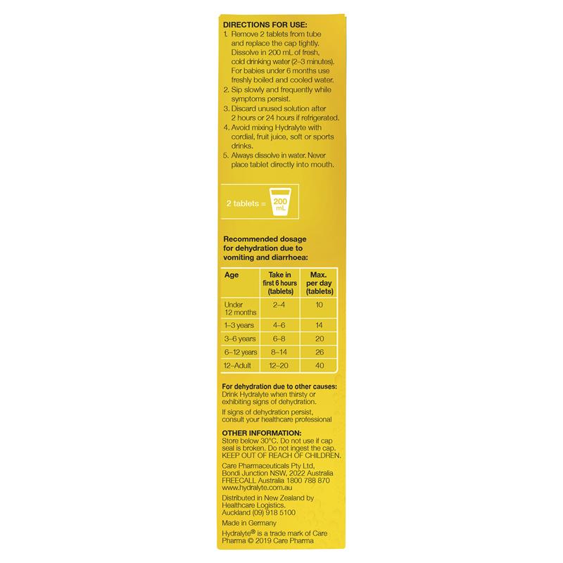 Hydralyte Electrolyte Effervescent Tropical 20 Tablets - GimmeNow
