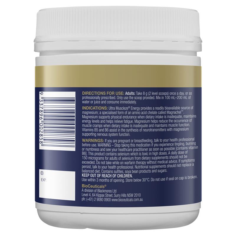 BioCeuticals Ultra Muscleze® Energy 240g - GimmeNow