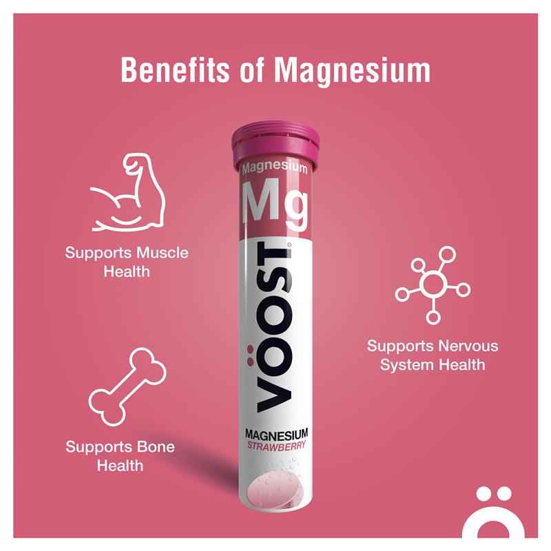 Voost Magnesium Strawberry Effervescent Tablets 20 Pack