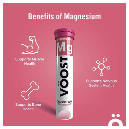 Voost Magnesium Strawberry Effervescent Tablets 20 Pack