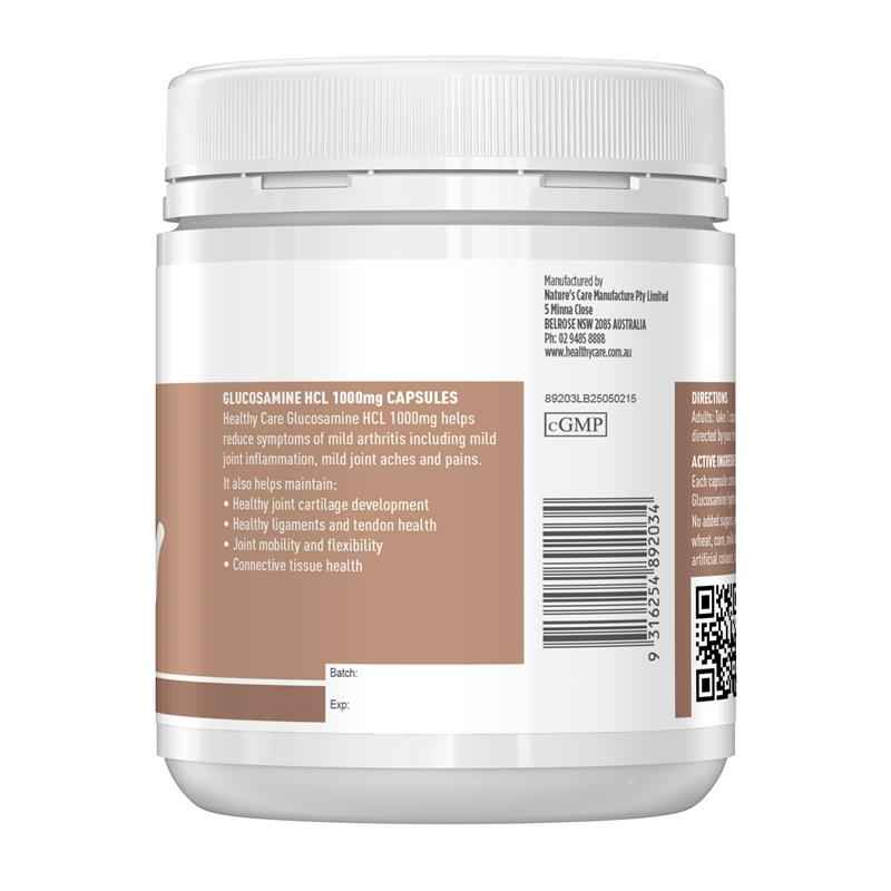 Healthy Care Glucosamine HCL 1000mg 200 Capsules