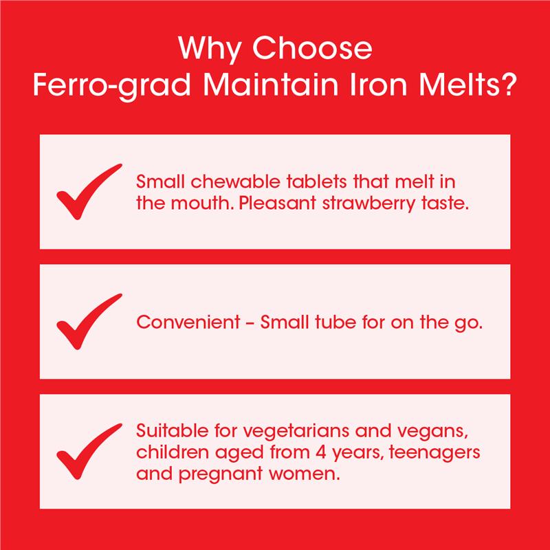 Ferro-Grad Iron Melts 50 Chewable Tablets