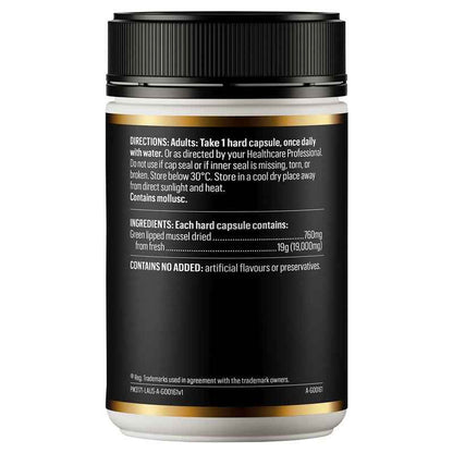 Go Healthy Mussel NZ Green Lipped 19000mg 100 Hard Capsule Exclusive Size