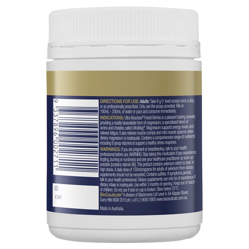 BioCeuticals Ultra Muscleze® Forest Berries 180g
