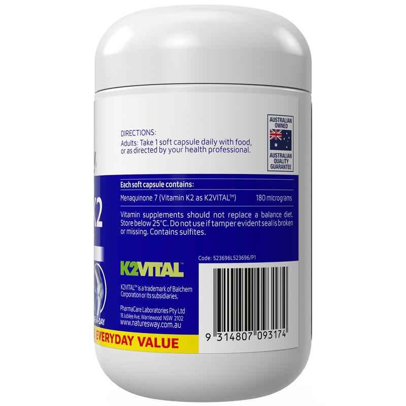 Nature's Way Max Strength Vitamin K2 120 Capsules Exclusive