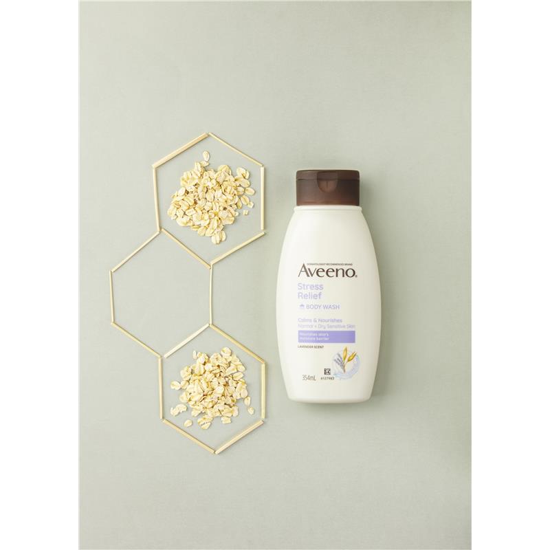Aveeno Stress Relief Hydrating Lavender Scent Body Wash 354ml