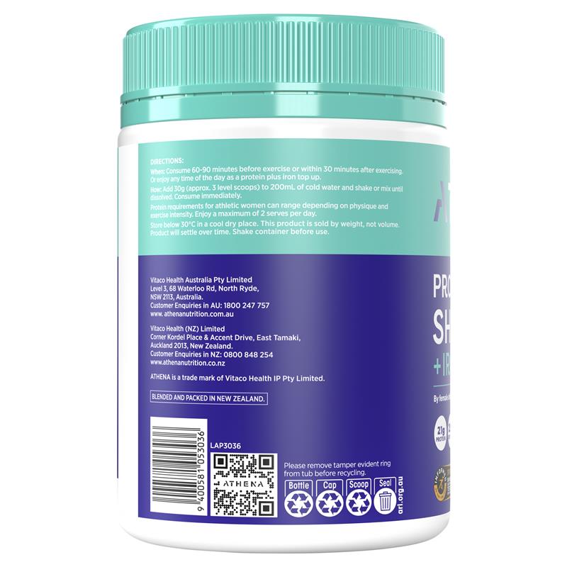 Athena Protein + Iron Vanilla 450g