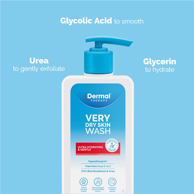 Dermal Therapy Very Dry Skin Wash 1 Litre Exclusive Size
