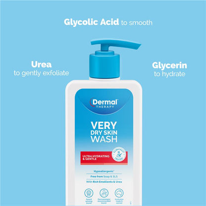 Dermal Therapy Very Dry Skin Wash 1 Litre Exclusive Size