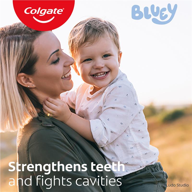 Colgate Toothpaste Kids Bluey 2-5 Years Mild Mint Gel 90g