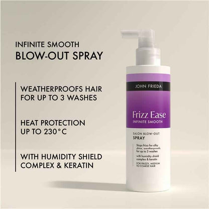 John Frieda Infinite Smooth Salon Blow-Out Spray 200ml
