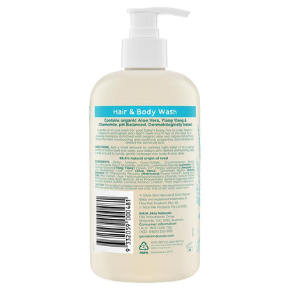 Gaia Natural Baby Hair & Body Wash 500ml - GimmeNow