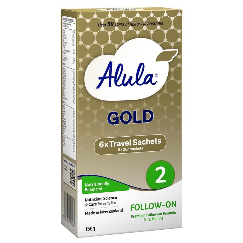 Alula Gold Stage 2 Follow-On Formula 6-12 Months Stick Pack 6 x 26g