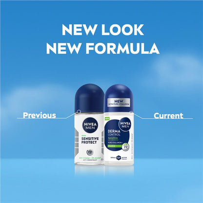 NIVEA MEN Deodorant Roll On Derma Control Sensitive 50ml