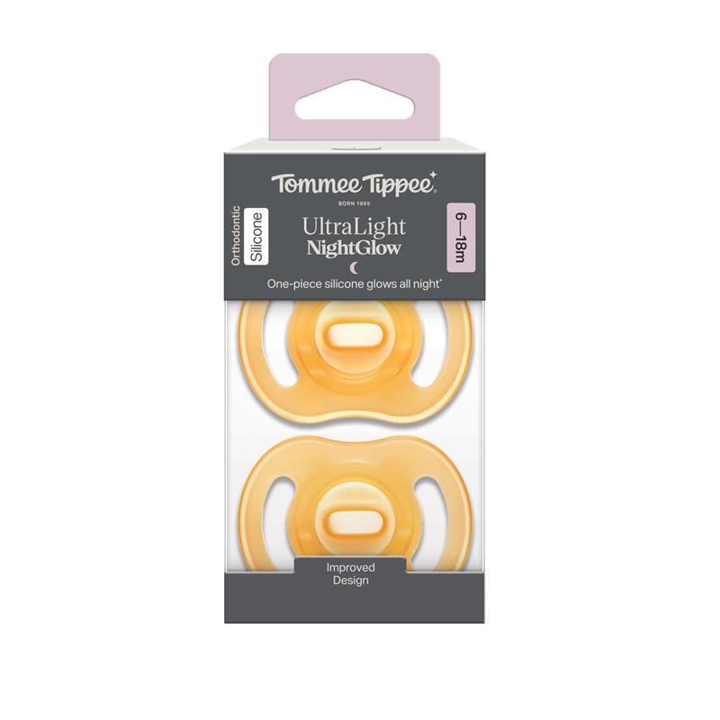 Tommee Tippee Ultralight Soother Night 18-36 Months 2 Pack