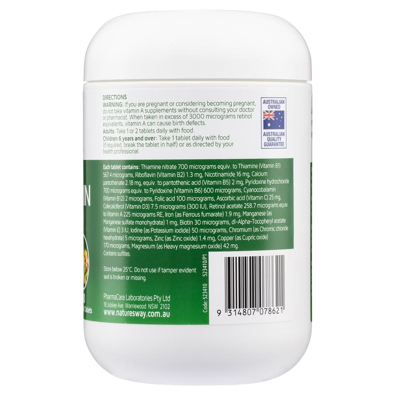 Nature's Way Complete Daily Multivitamin 200 Tablets