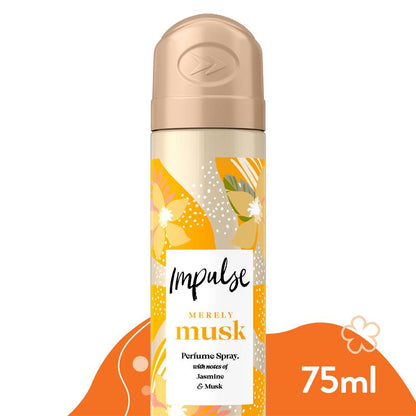 Impulse Women Body Spray Aerosol Deodorant Merely Musk 75ml