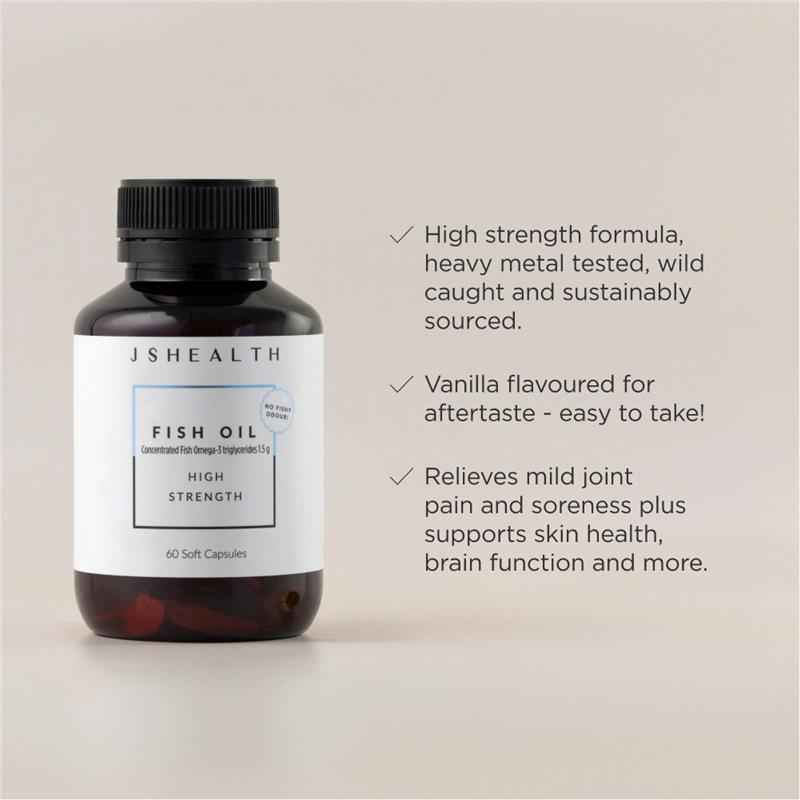 JSHEALTH Fish Oil + 60 Capsules