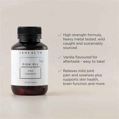 JSHEALTH Fish Oil + 60 Capsules