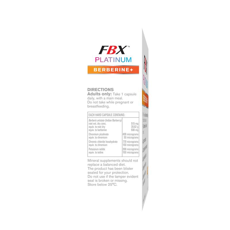 FBX Platinum Berberine+ 30 Capsules