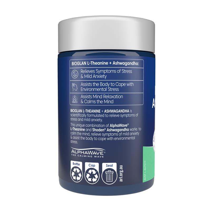 Bioglan L-Theanine + Ashwagandha 50 Capsules