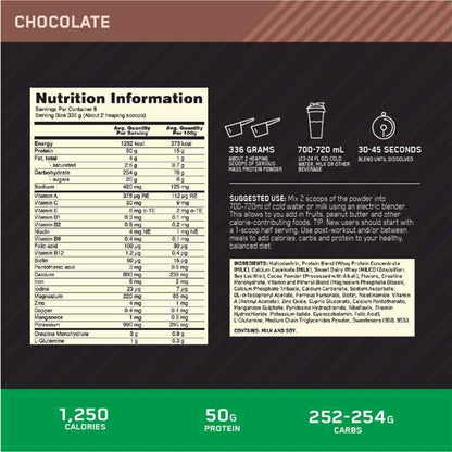 Optimum Nutrition Serious Mass Chocolate 2.72kg