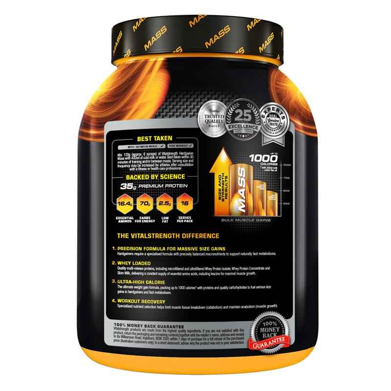Vital Strength Hardgainer Mass Rapid Building Protein Chocolate Blast 2kg