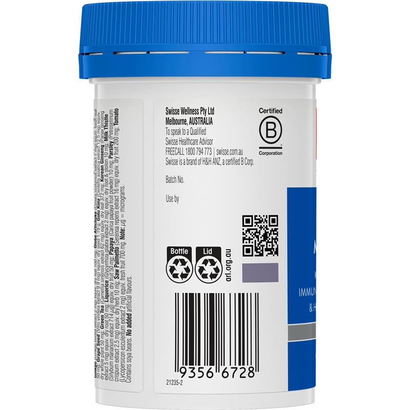 Swisse Mens Multivitamin 60 Tablets