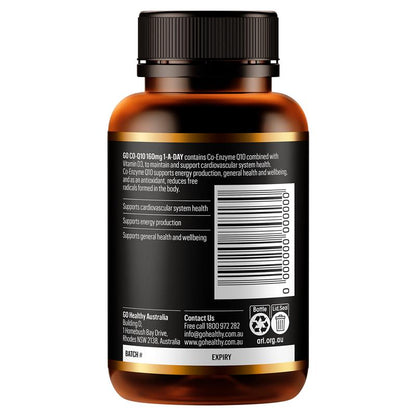 GO Healthy CoQ10 160mg 100 Softgel Capsules