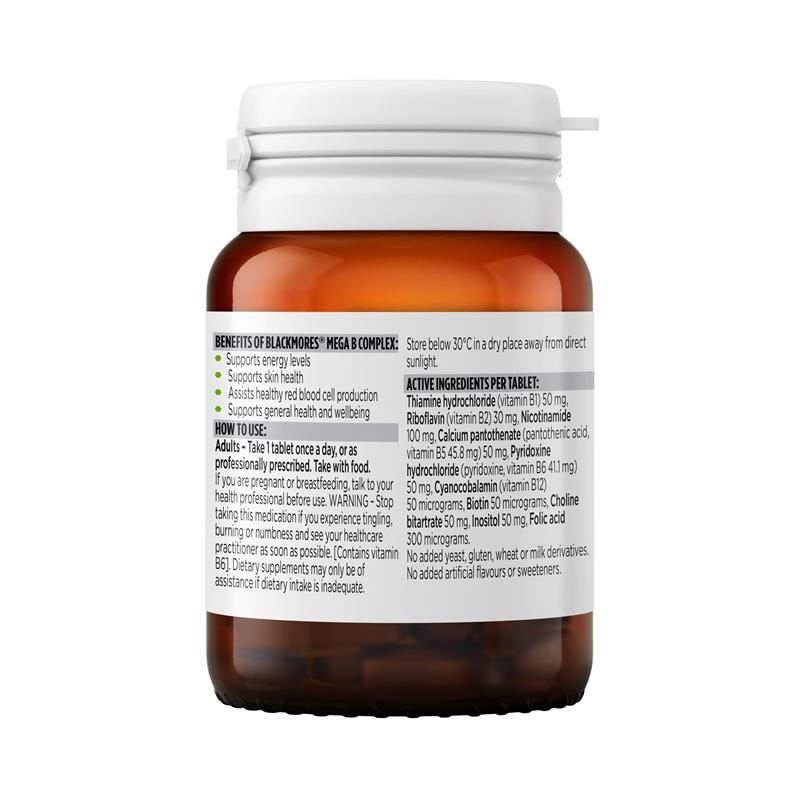 Blackmores Mega B Complex 31 Tablets - GimmeNow