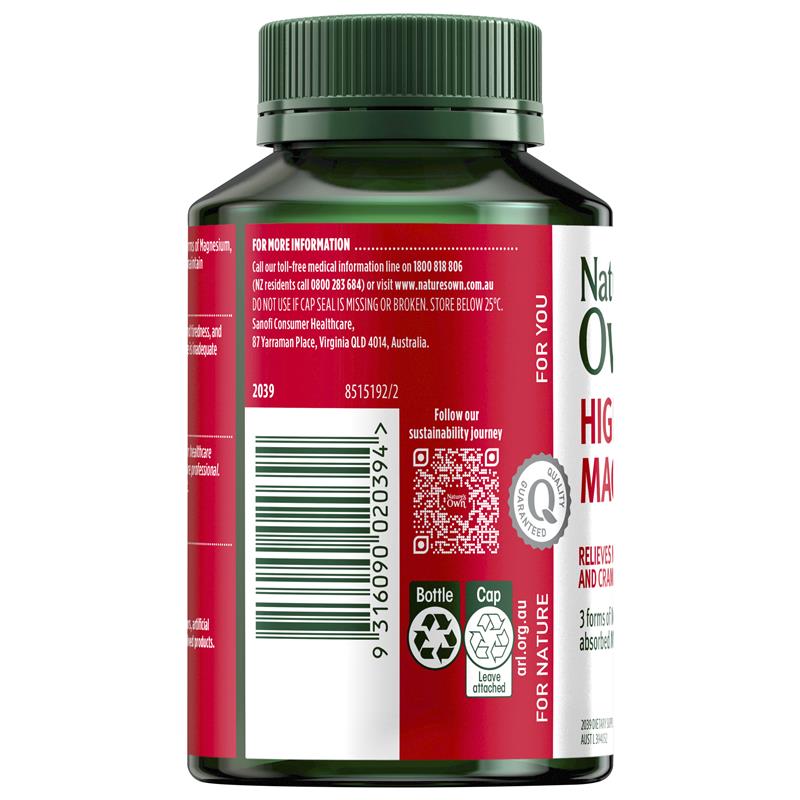 Nature's Own High Strength Magnesium 150 Tablets