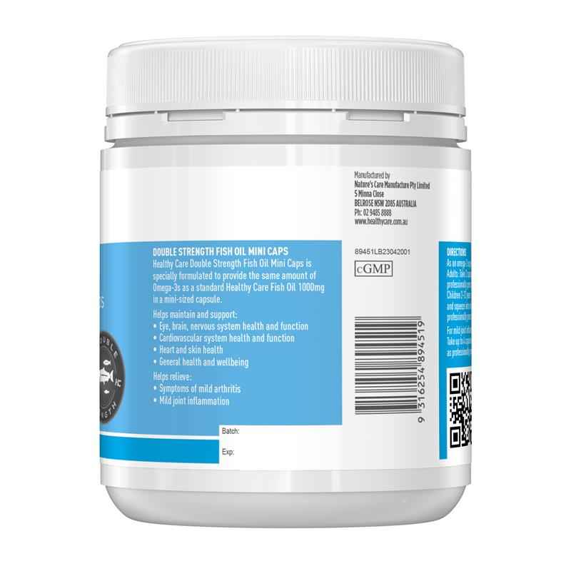 Healthy Care Double Strength Fish Oil Mini 400 Capsules