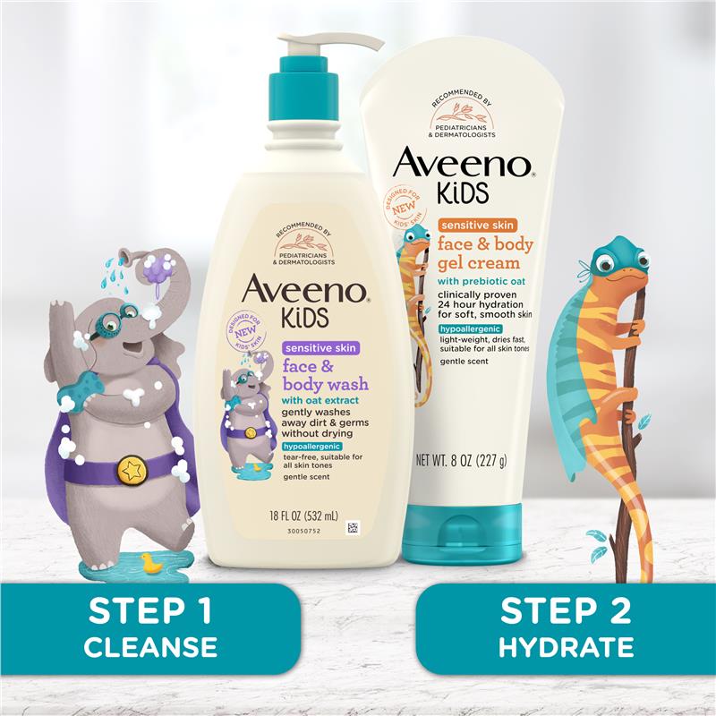 Aveeno Kids Face & Body Gel Cream 227g