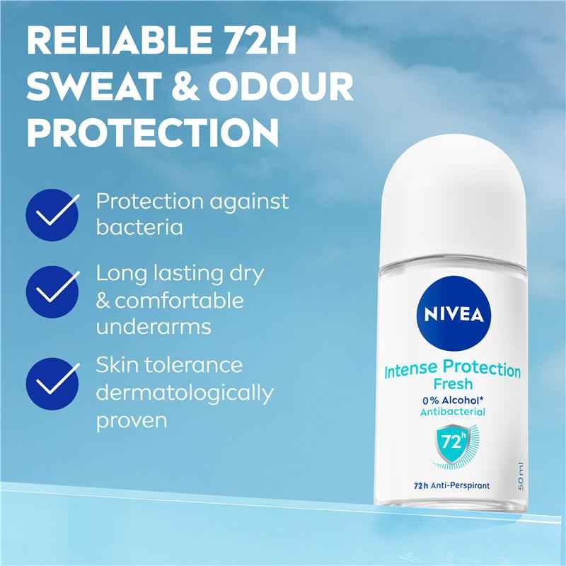NIVEA Intense Protection Fresh Roll On Deodorant 72H Protection 50ml