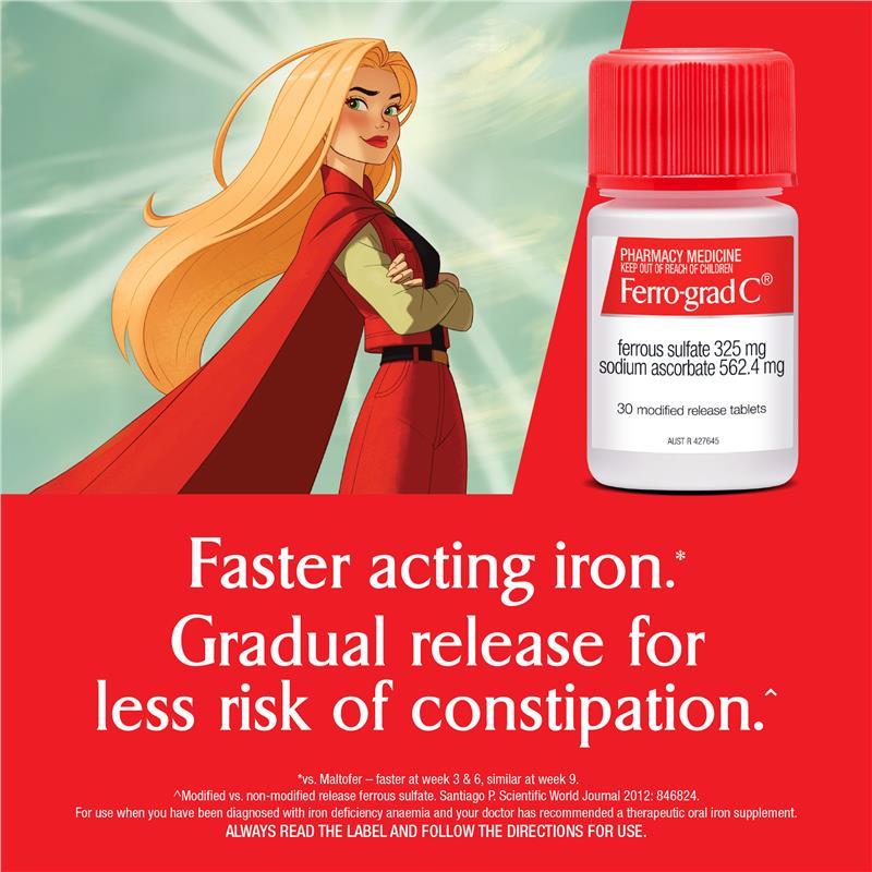 Ferro-Grad C Iron & Vitamin C 30 Tablets