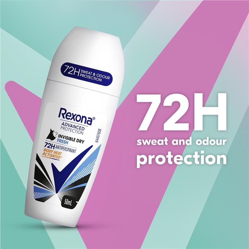 Rexona Women Advanced Antiperspirant Roll On Invisible Dry Fresh 50ml